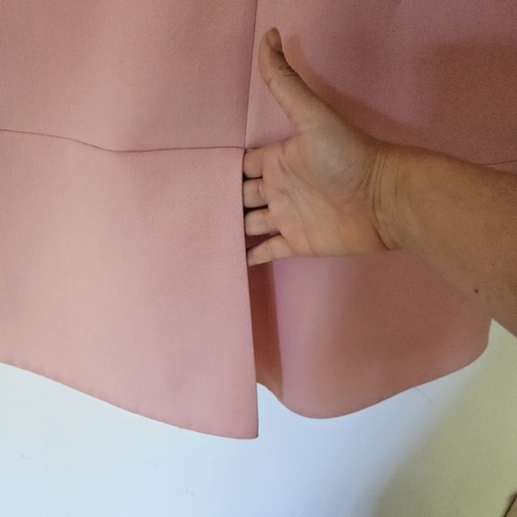 MARNI Wool Crepe Mini Dress 6 Peach Pink Long Sleeve Ruffle Italy - Picture 15 of 15